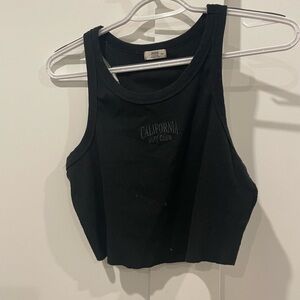 Black racer back tank